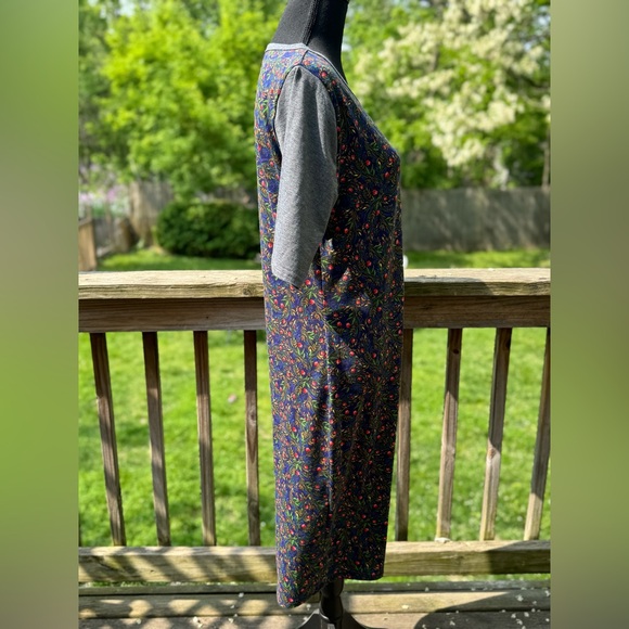 LuLaRoe Black and Gray Sheath Midi Dress Casual Short Sleeve - Picture 3 of 6